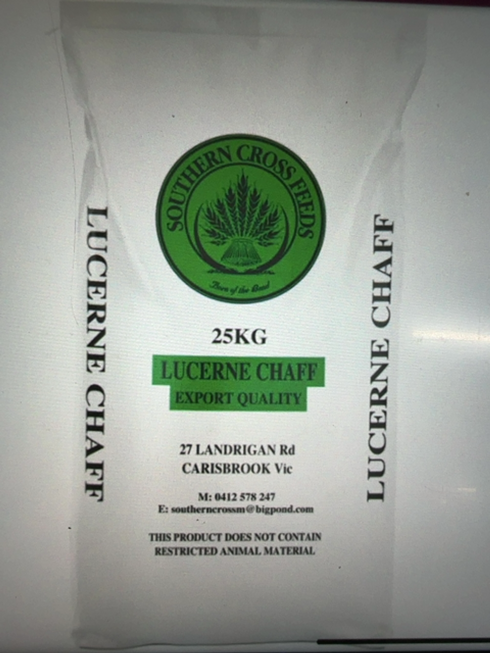 SOUTHERN CROSS LUCERNE CHAFF 25KG