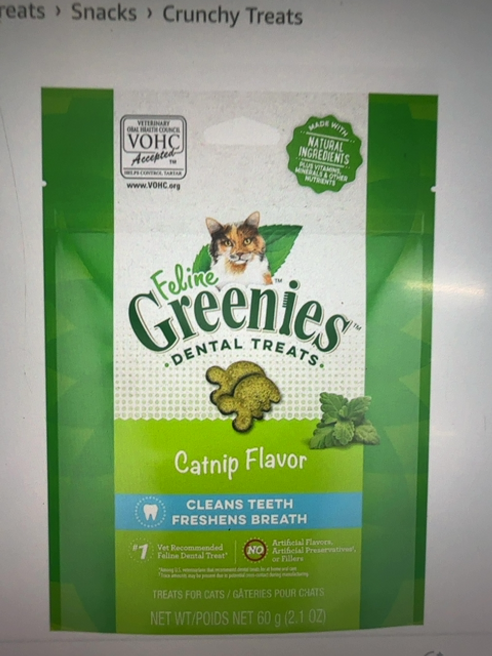 GREENIES FELINE 60GM CATNIP