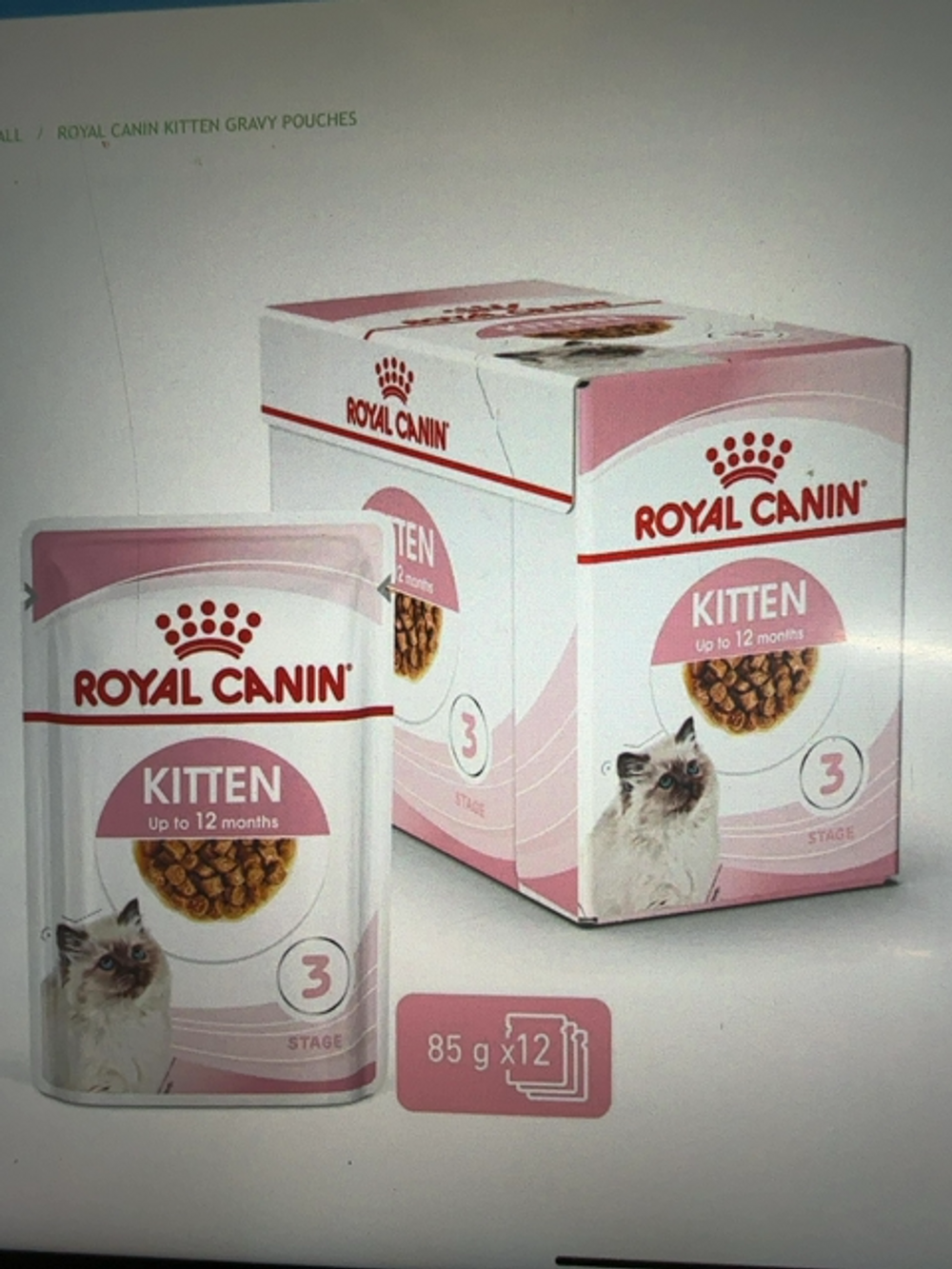 ROYAL CANIN KITTEN WET GRAVY BOX/12