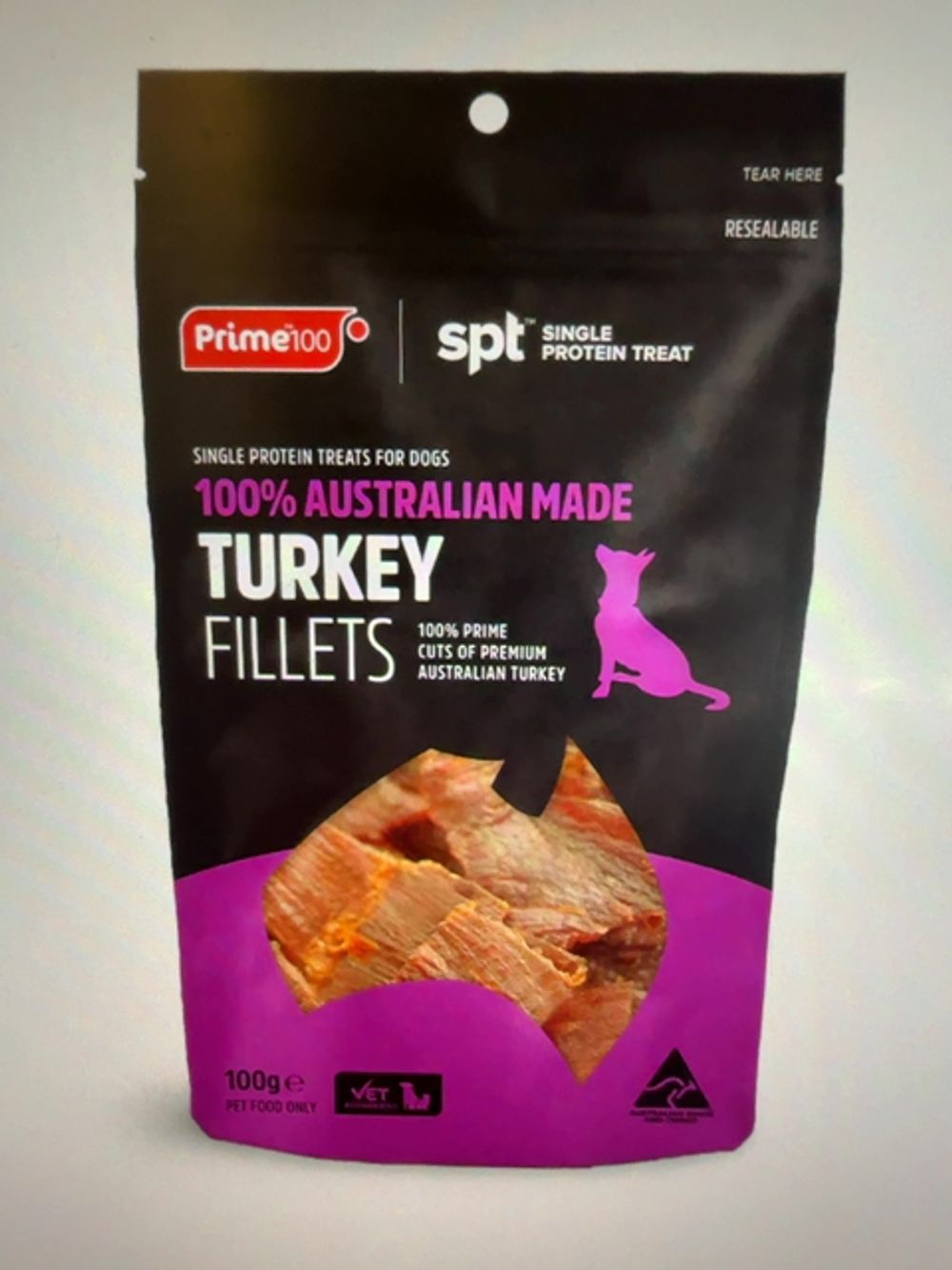 PRIME SINGLE PROTEIN TURKEY FILLETS 100GM