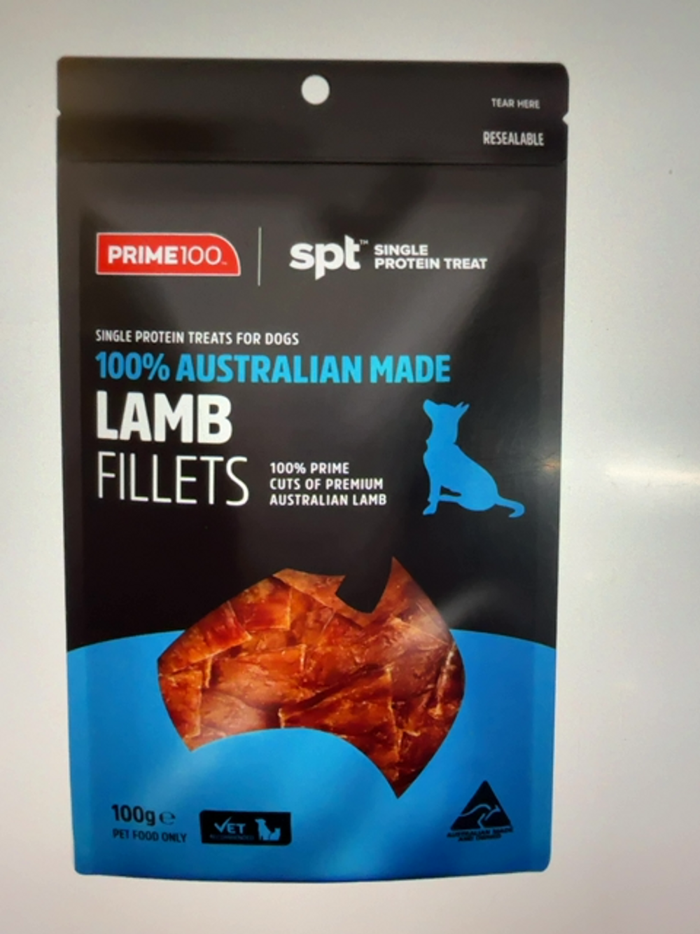 PRIME 100 SINGLE PROTEIN LAMB FILLETS 100GM