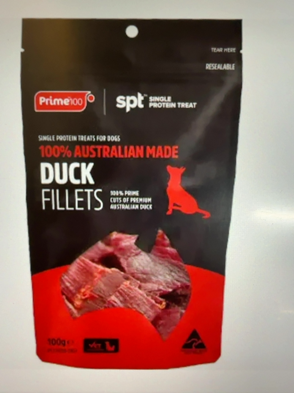PRIME 100 SINGLE PROTEIN DUCK FILLETS 100GM