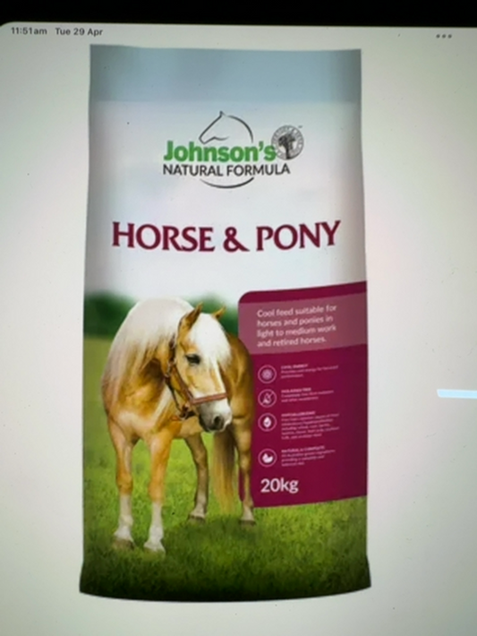 JOHNSONS HORSE AND PONY 20KG 