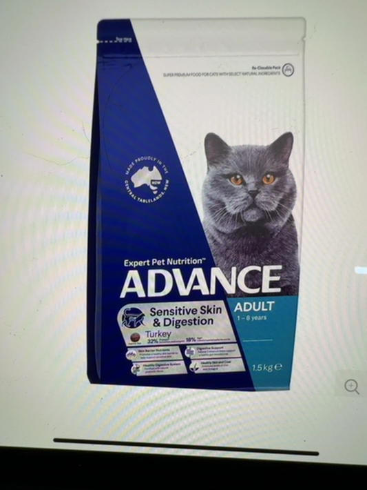 ADVANCE CAT 2KG SENSITIVE SKIN & DIGESTION 