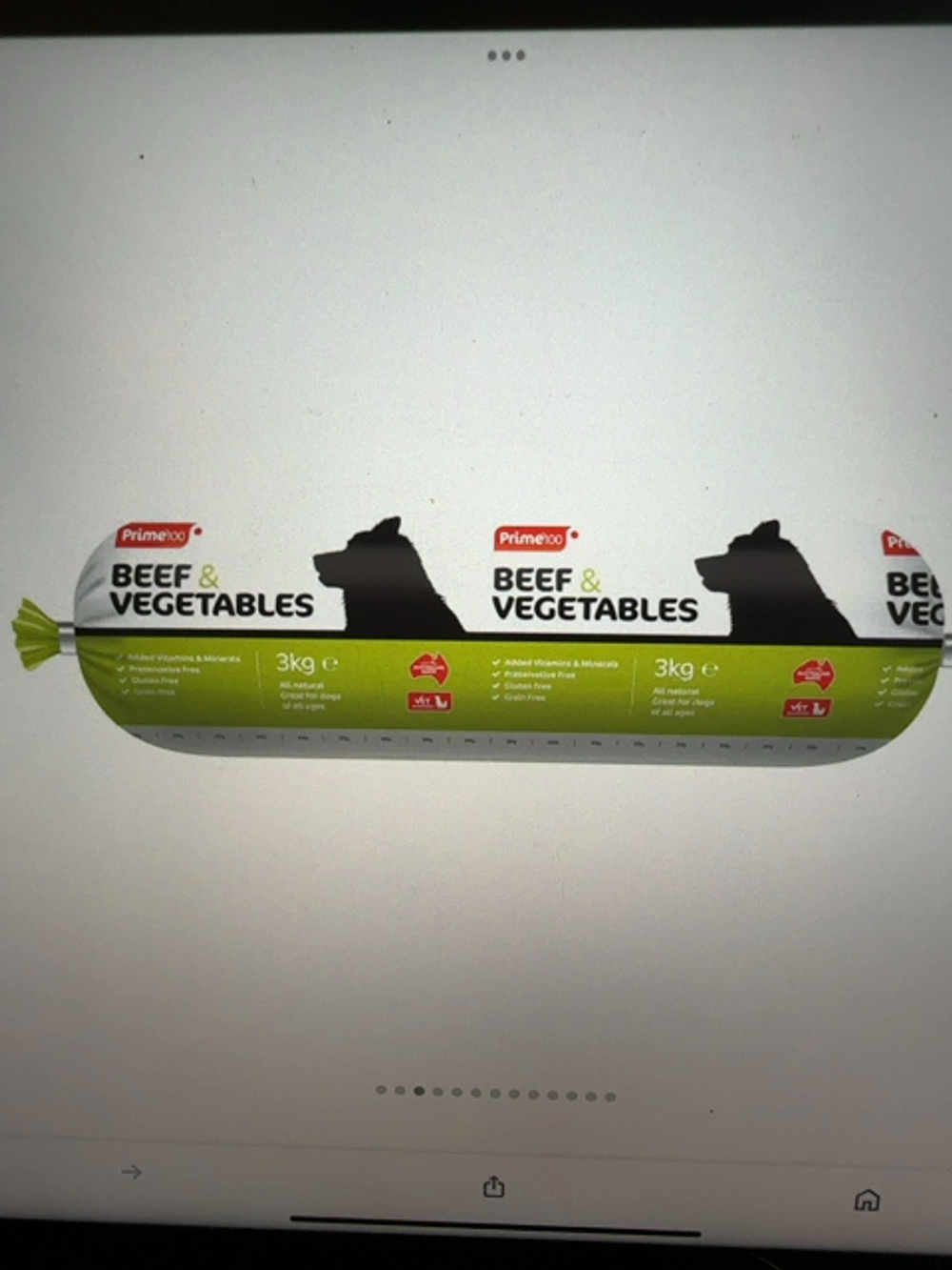 PRIME100 BEEF & VEG [SZ:3KG] 